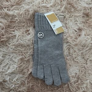 Michael Kors Charcoal Knit Gloves